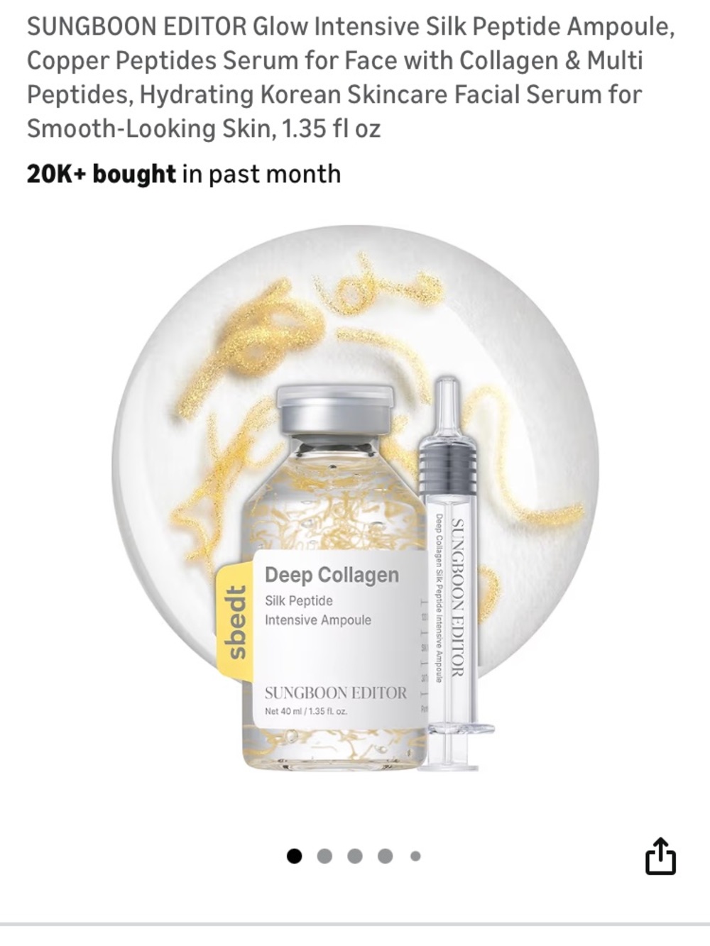 Deep Collagen Silk Peptide Intensive Ampoule - Gold